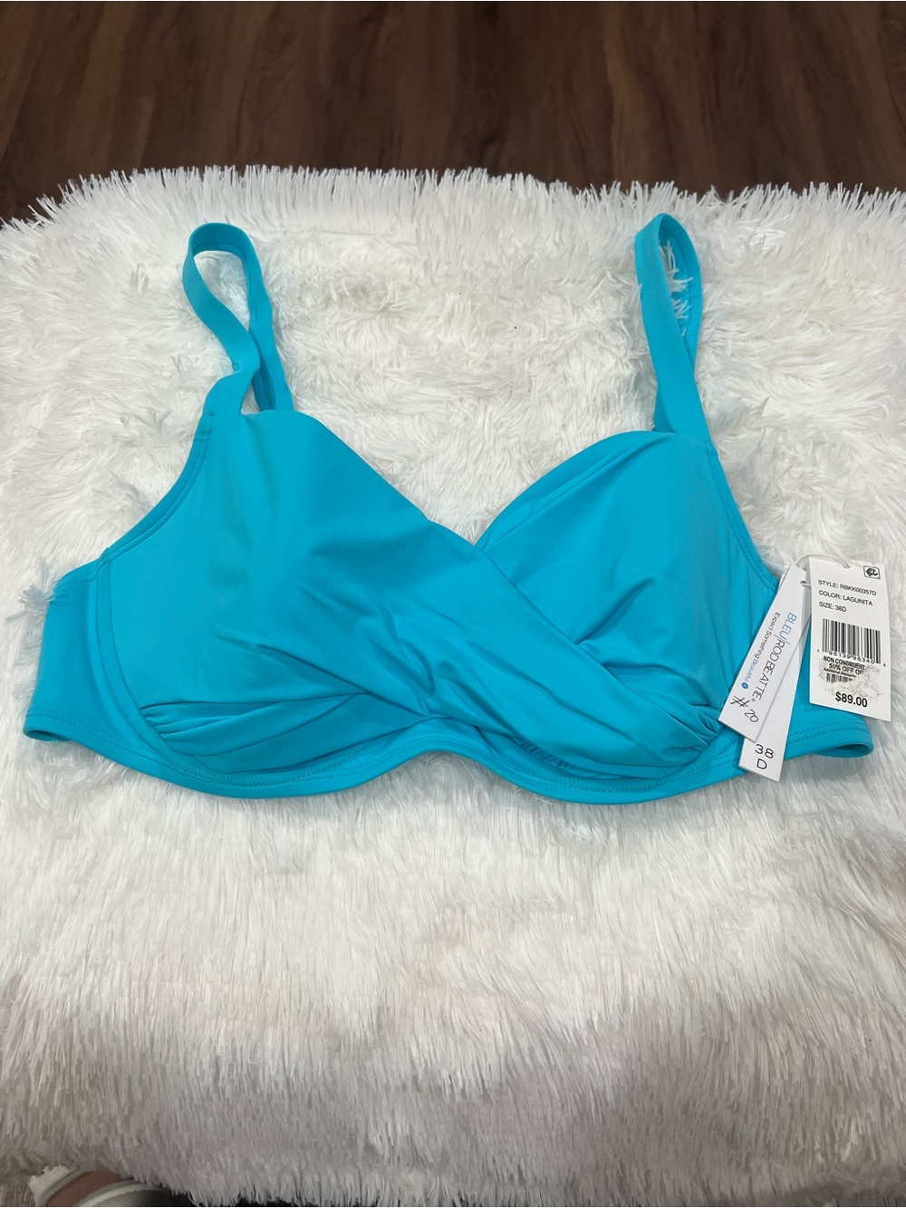 Bleu Rod Beattie Bright Turquoise Underwire Swim Top